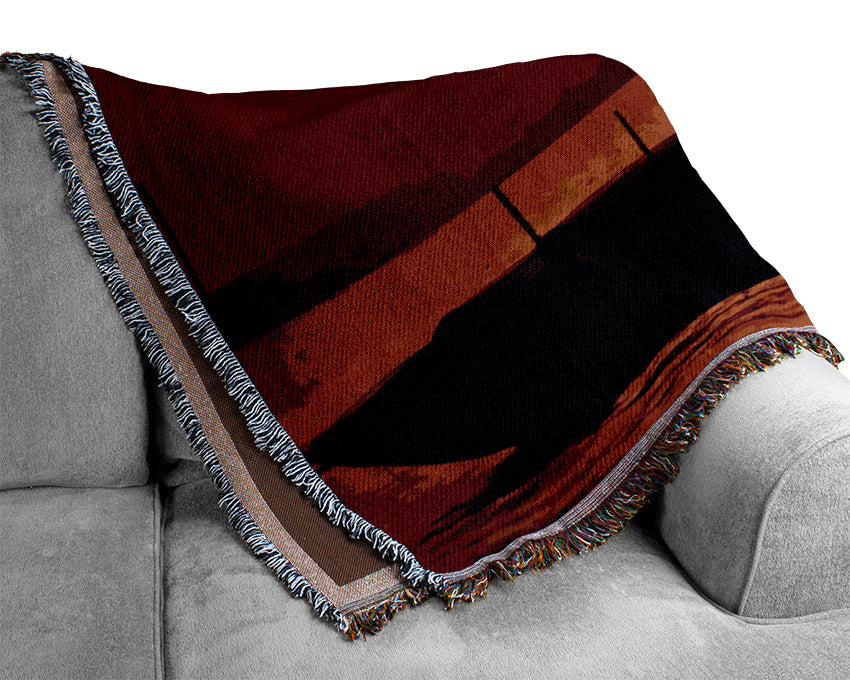 Red Fisherman Woven Blanket