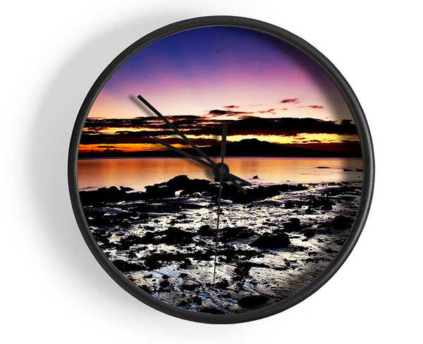 Sunrays Over The Ocean Sky Clock - Wallart-Direct UK