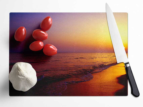 Path Of The Ocean Flow Glass Chopping Board