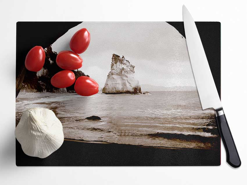 Oceans Gateway Chocolate Glass Chopping Board