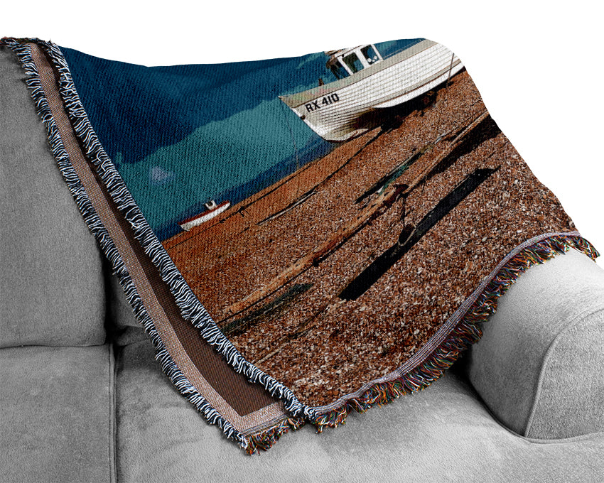 Fishermans Boat Hideaway Woven Blanket