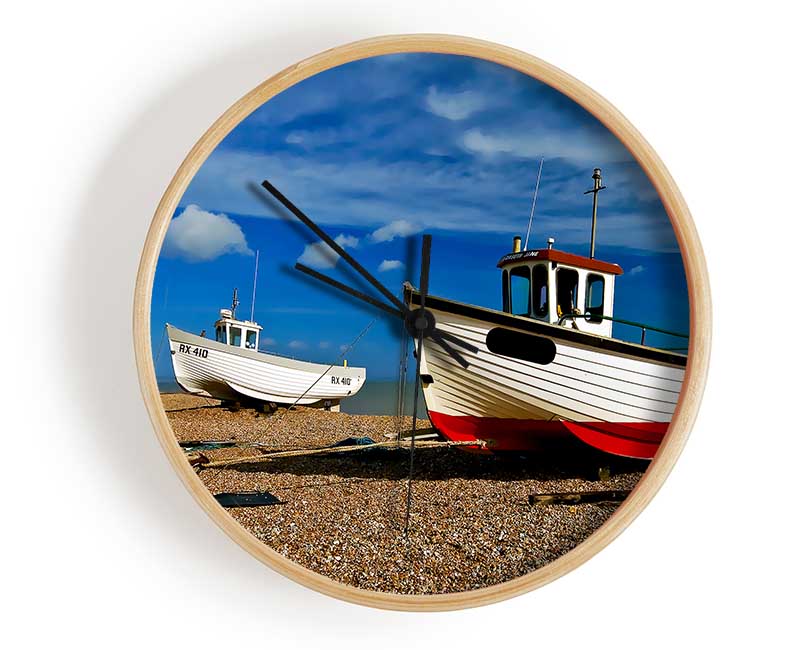 Fishermans Boat Hideaway Clock - Wallart-Direct UK