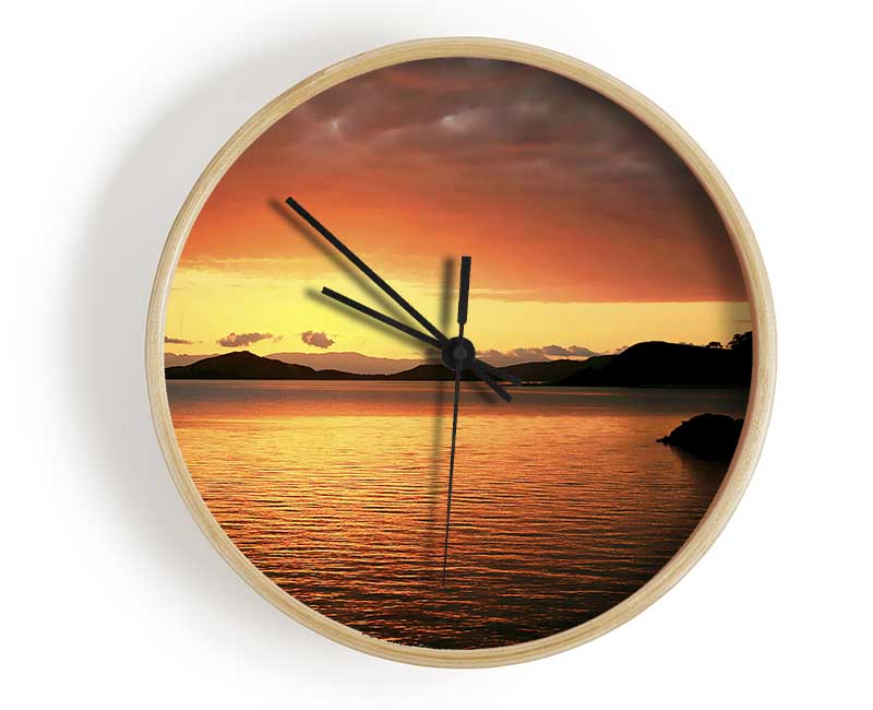 Glowing Crystal Sunset Clock - Wallart-Direct UK