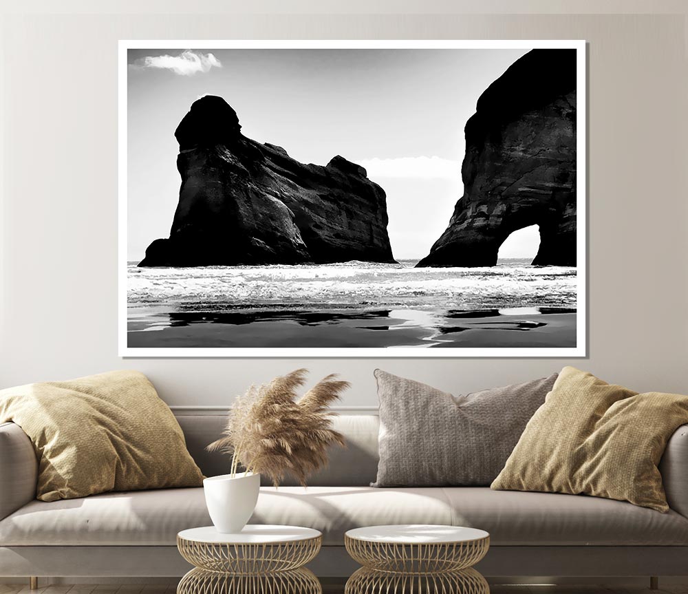 The Doorway To The Ocean B N W Print Poster Wall Art