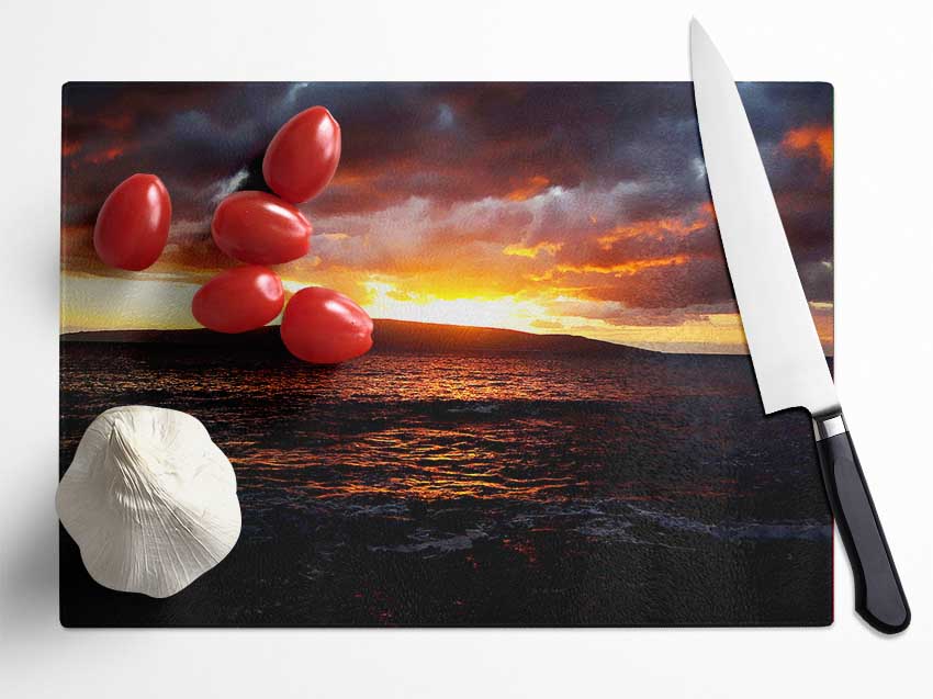 Movement Of The Ocean Sun Glass Chopping Board