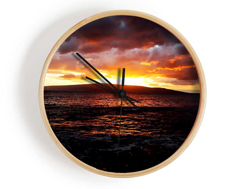 Movement Of The Ocean Sun Clock - Wallart-Direct UK