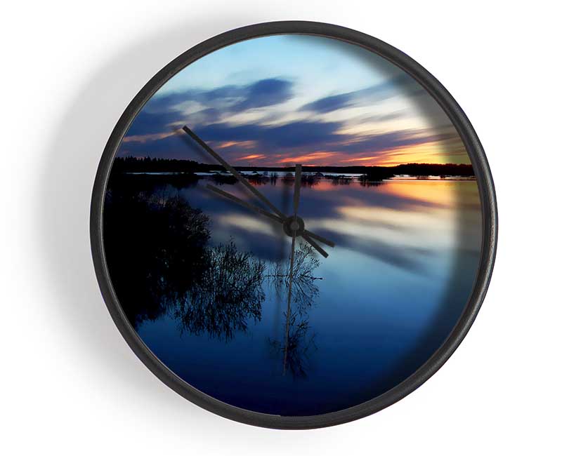 Ocean Sky Reflections Clock - Wallart-Direct UK