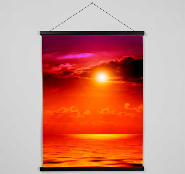 Orange Sun Blaze Skies Hanging Poster - Wallart-Direct UK