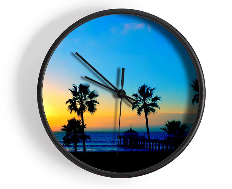 Palm Tree Parade Clock - Wallart-Direct UK