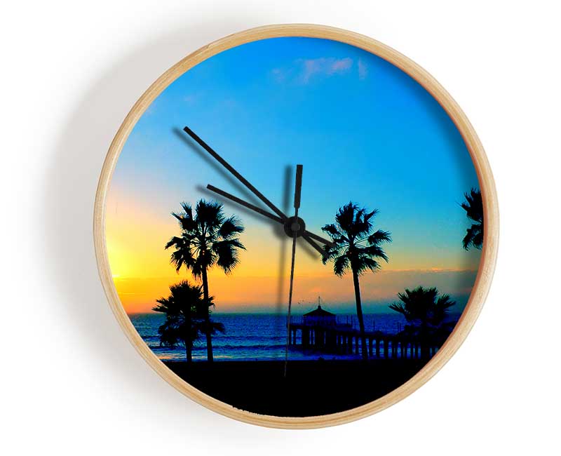 Palm Tree Parade Clock - Wallart-Direct UK