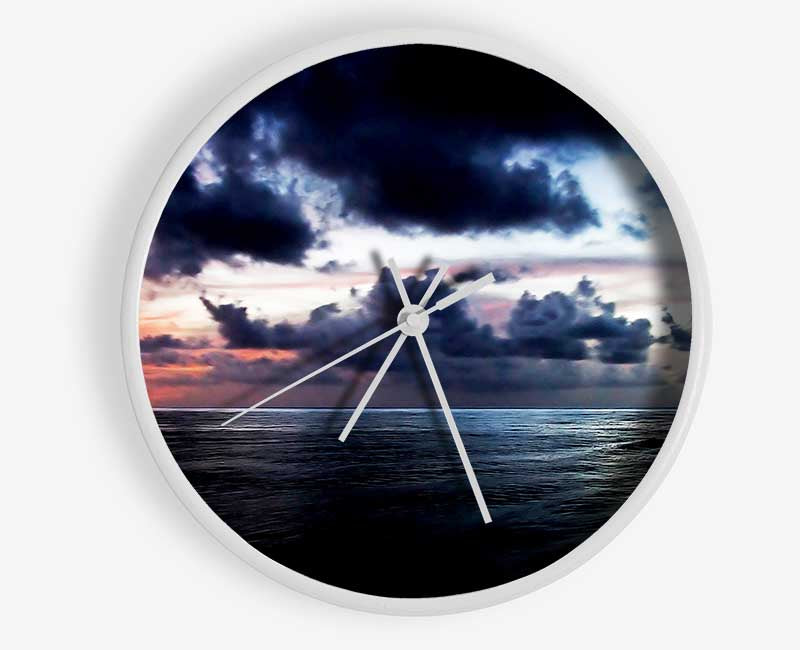 Blue Ocean Shoreline Clock - Wallart-Direct UK