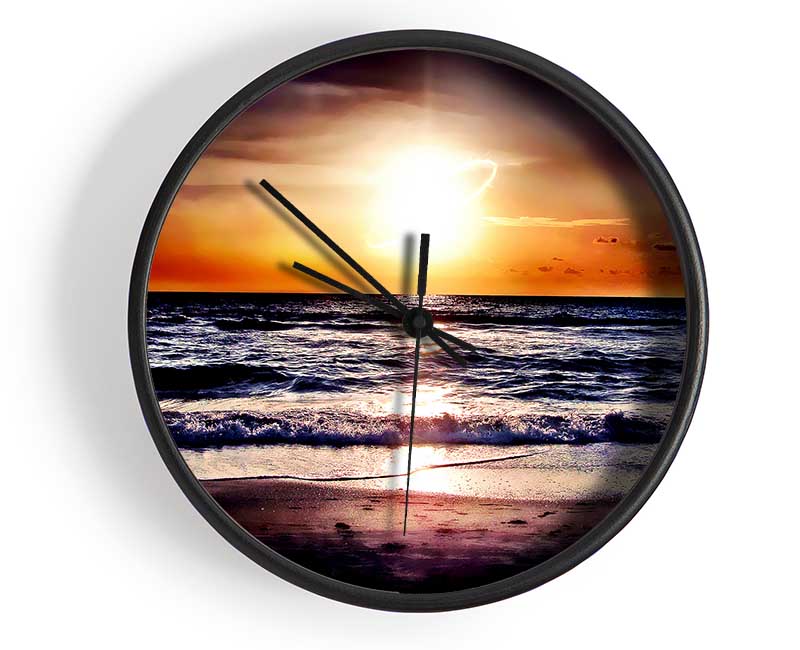 Blazing Sun Star Ocean Clock - Wallart-Direct UK