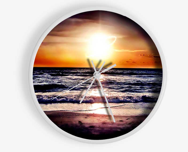 Blazing Sun Star Ocean Clock - Wallart-Direct UK