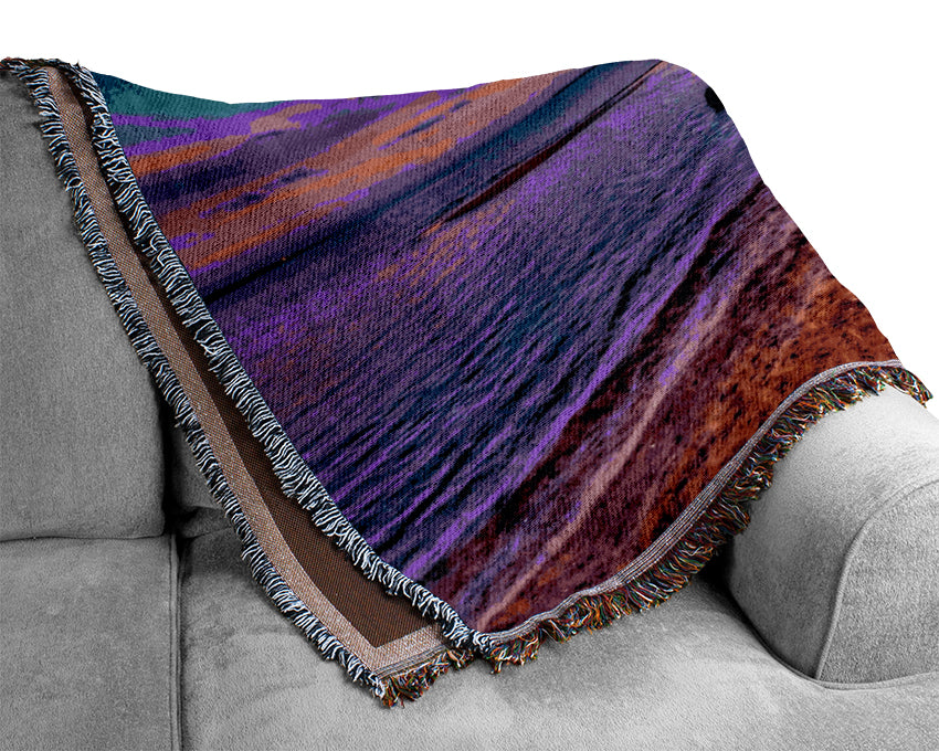 Ocean Tree Dusk Woven Blanket