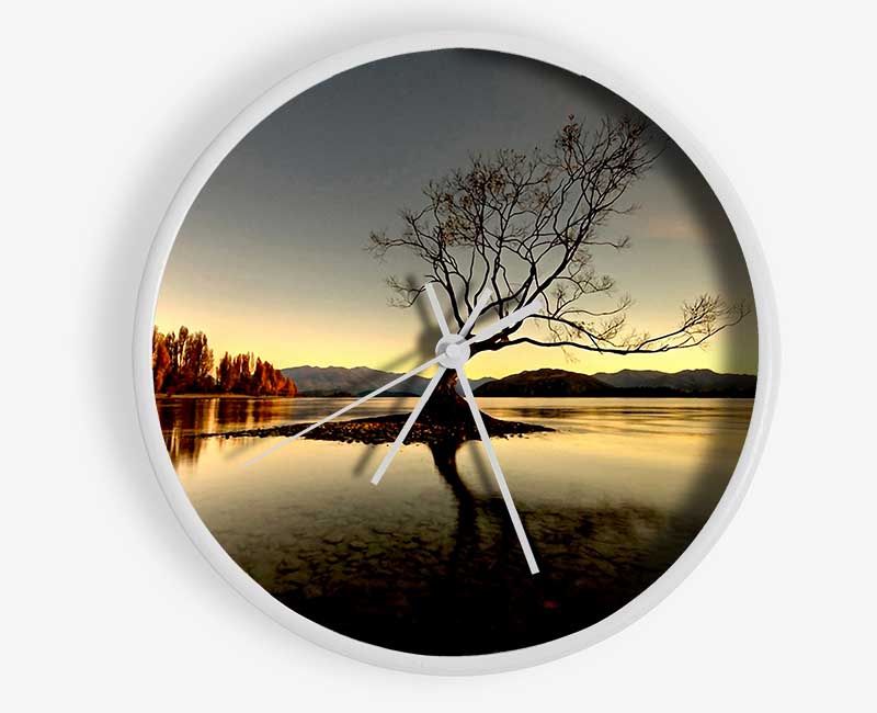 Lonely Lake Tree Clock - Wallart-Direct UK