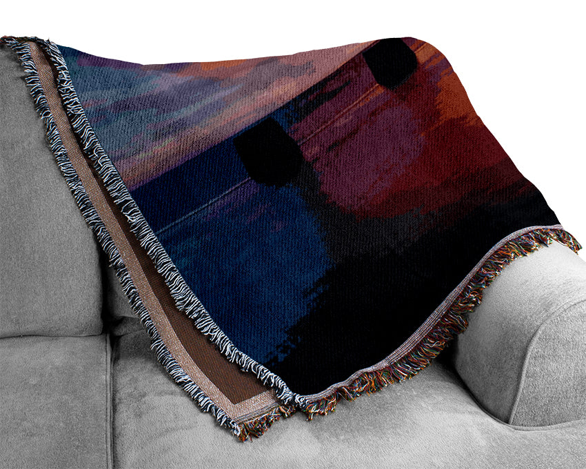 Ocean Colour Burst Woven Blanket