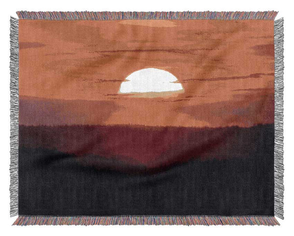 Pink Sunset Glaze Woven Blanket