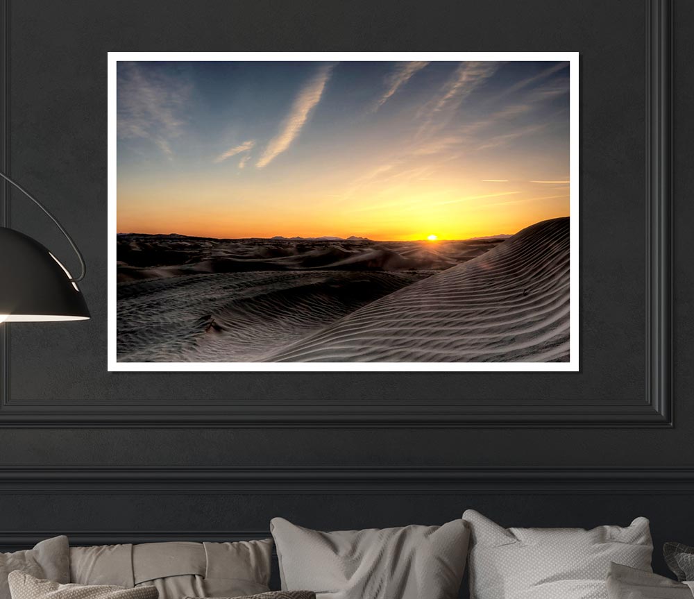 Little Sahara Sunset Print Poster Wall Art