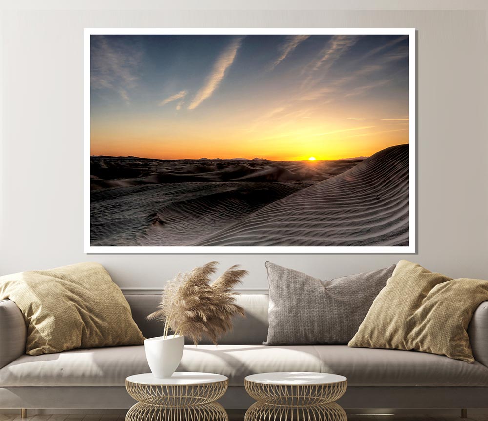 Little Sahara Sunset Print Poster Wall Art