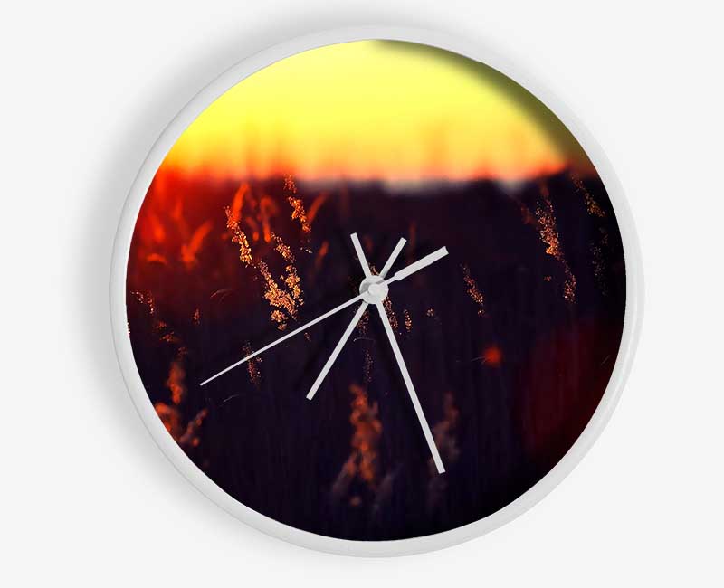 Hot Sunset Clock - Wallart-Direct UK