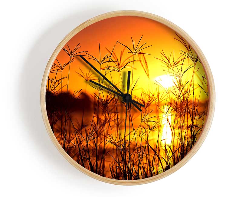 Sunset Light Summer Clock - Wallart-Direct UK