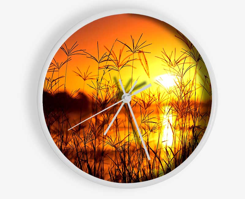 Sunset Light Summer Clock - Wallart-Direct UK