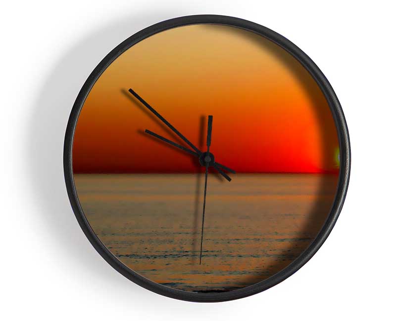 Sunset Red Blaze Clock - Wallart-Direct UK