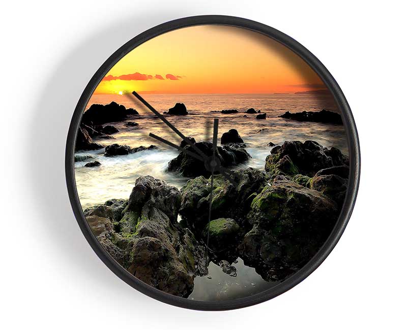 Sea Shore Sunset Clock - Wallart-Direct UK