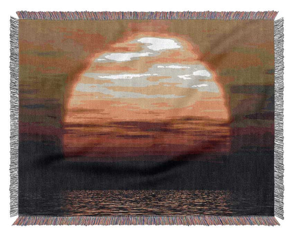 Huge Ocean Sun God Woven Blanket