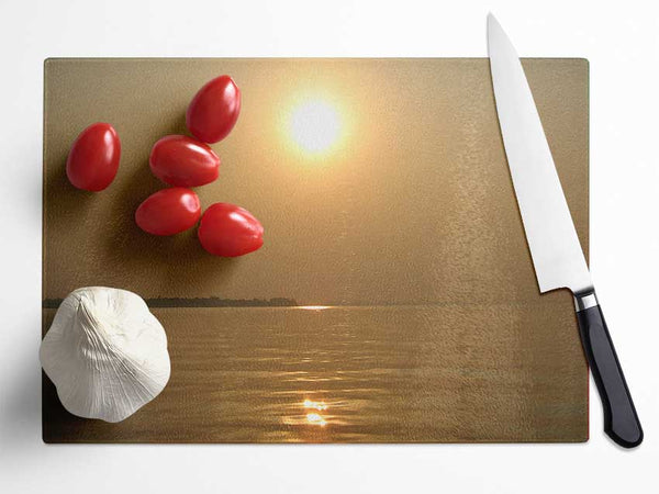 Tranquil Misty Sun Glass Chopping Board