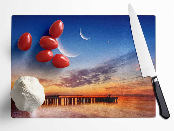 Three Moons Glass Chopping Board