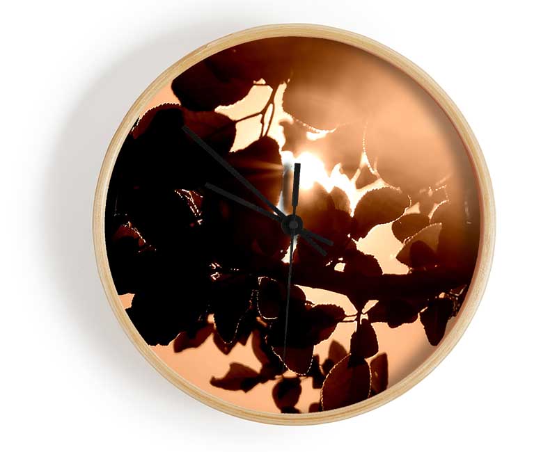 Sunlight Through Leaves Clock - Wallart-Direct UK