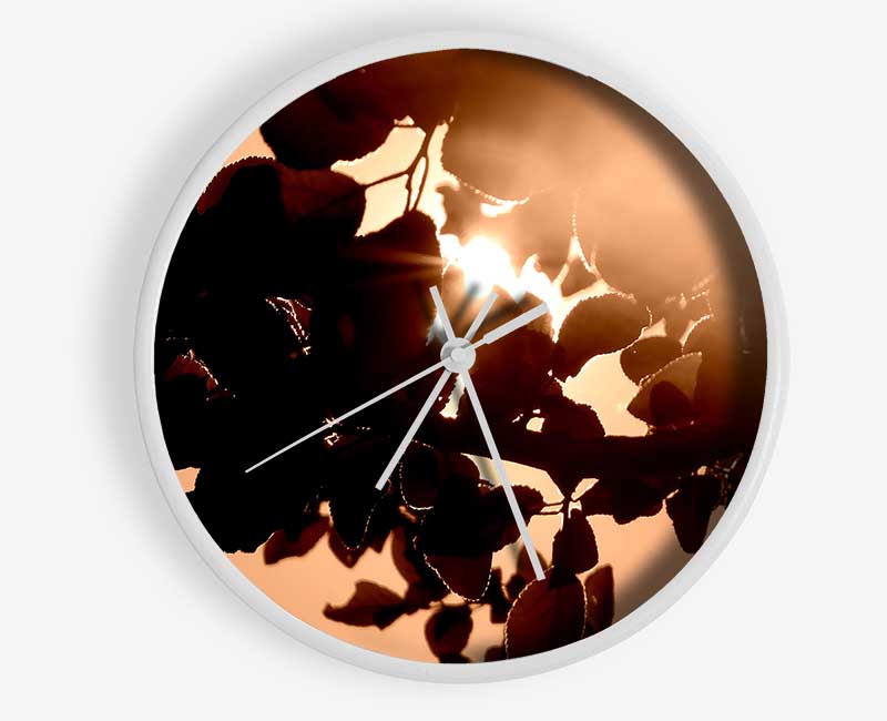 Sunlight Through Leaves Clock - Wallart-Direct UK