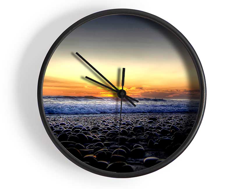 Stones On The Beach Clock - Wallart-Direct UK