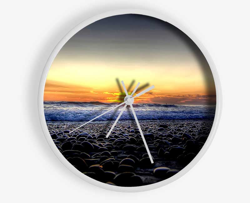 Stones On The Beach Clock - Wallart-Direct UK