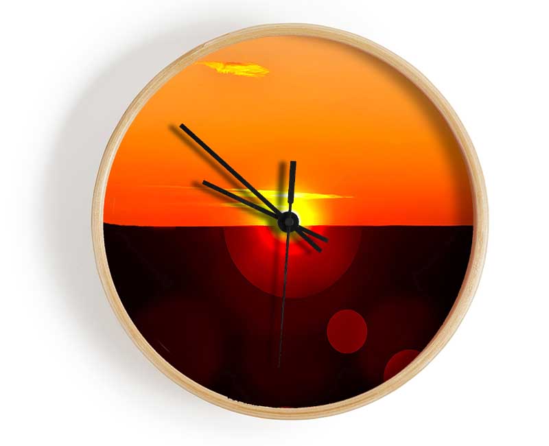 Sunset Sparkle Clock - Wallart-Direct UK