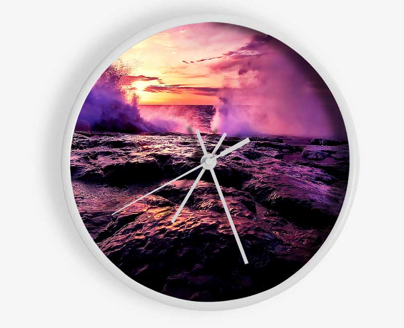 Shore Waves Clock - Wallart-Direct UK