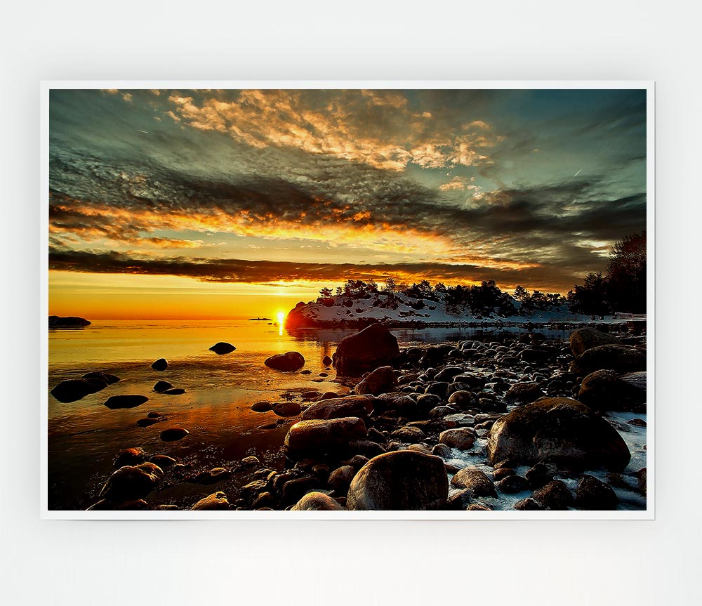 Winter Sunshine Print Poster Wall Art