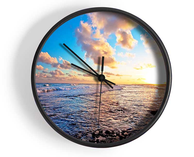 Clouds In The Sunset Sky Clock - Wallart-Direct UK