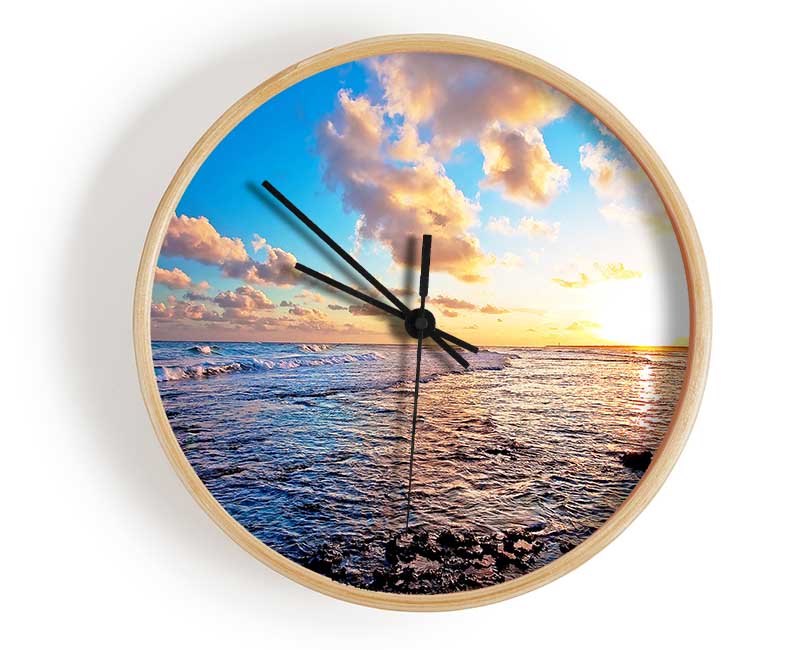 Clouds In The Sunset Sky Clock - Wallart-Direct UK