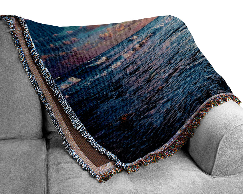 Clouds In The Sunset Sky Woven Blanket