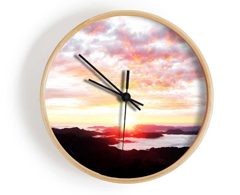 Sky Sunrise Ocean Clock - Wallart-Direct UK