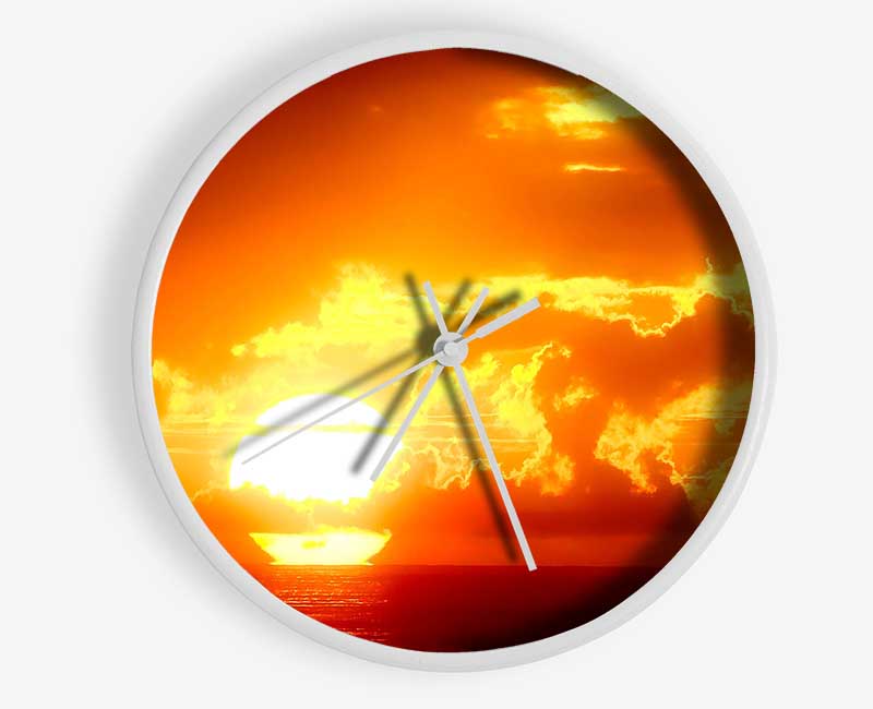 Marvelous Sunset Beach Clock - Wallart-Direct UK