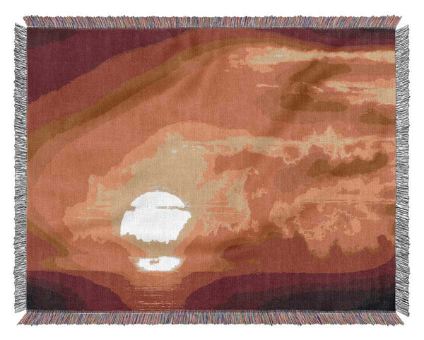 Marvelous Sunset Beach Woven Blanket