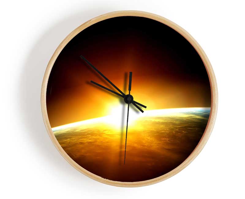 Sunrise Over The Earth Clock - Wallart-Direct UK