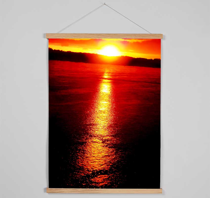 Reflections Of The Stunning Red Sun Hanging Poster - Wallart-Direct UK