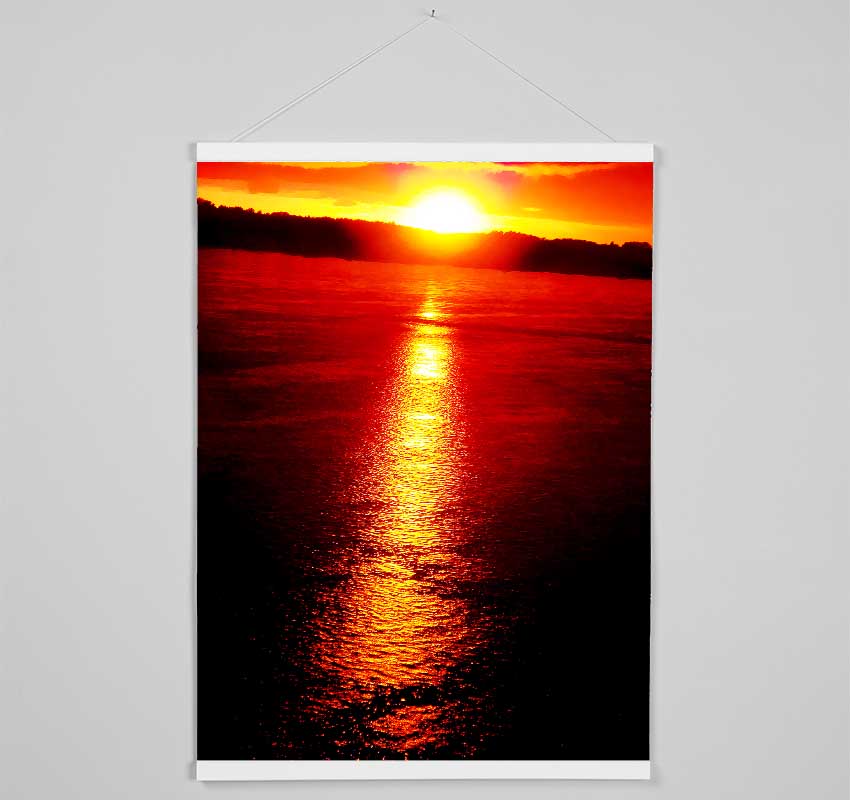 Reflections Of The Stunning Red Sun Hanging Poster - Wallart-Direct UK