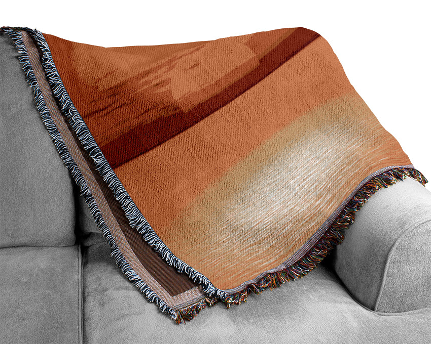 Stunning Golden Sunset Woven Blanket