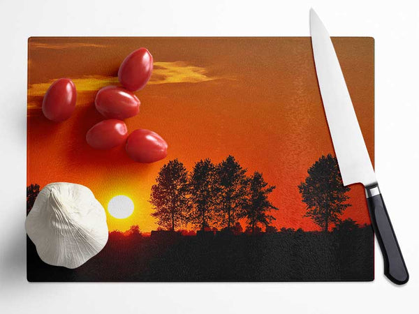 Orange Tree Horizon Glass Chopping Board