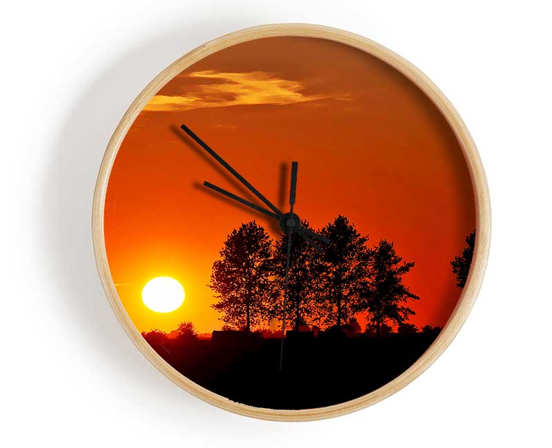 Orange Tree Horizon Clock - Wallart-Direct UK